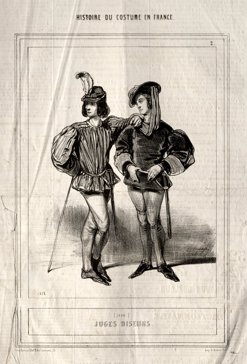 History of Costume in France: Telling Judges, 1843. av Paul Gavarni