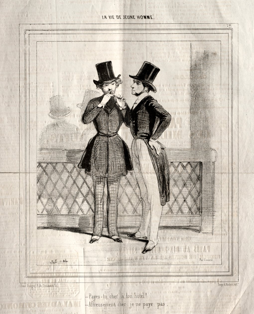 Livet til en ung mann, 1842. av Paul Gavarni
