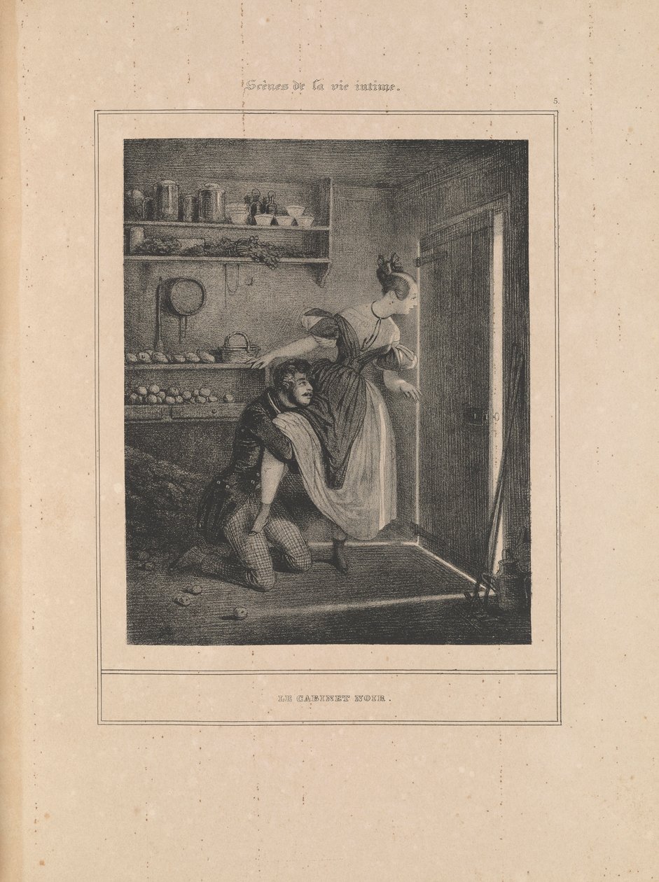 The Black Cabinet, fra serien Scener fra et intimt liv av Paul Gavarni