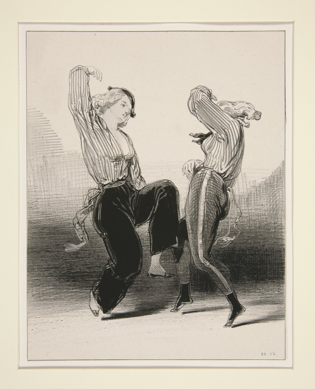 Arthurene ligger, rottene danser. av Paul Gavarni
