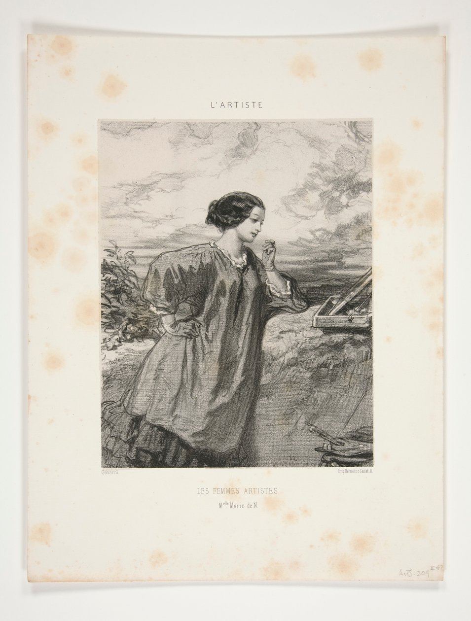 Kvinnelige artister/ Ms. Marie de N av Paul Gavarni