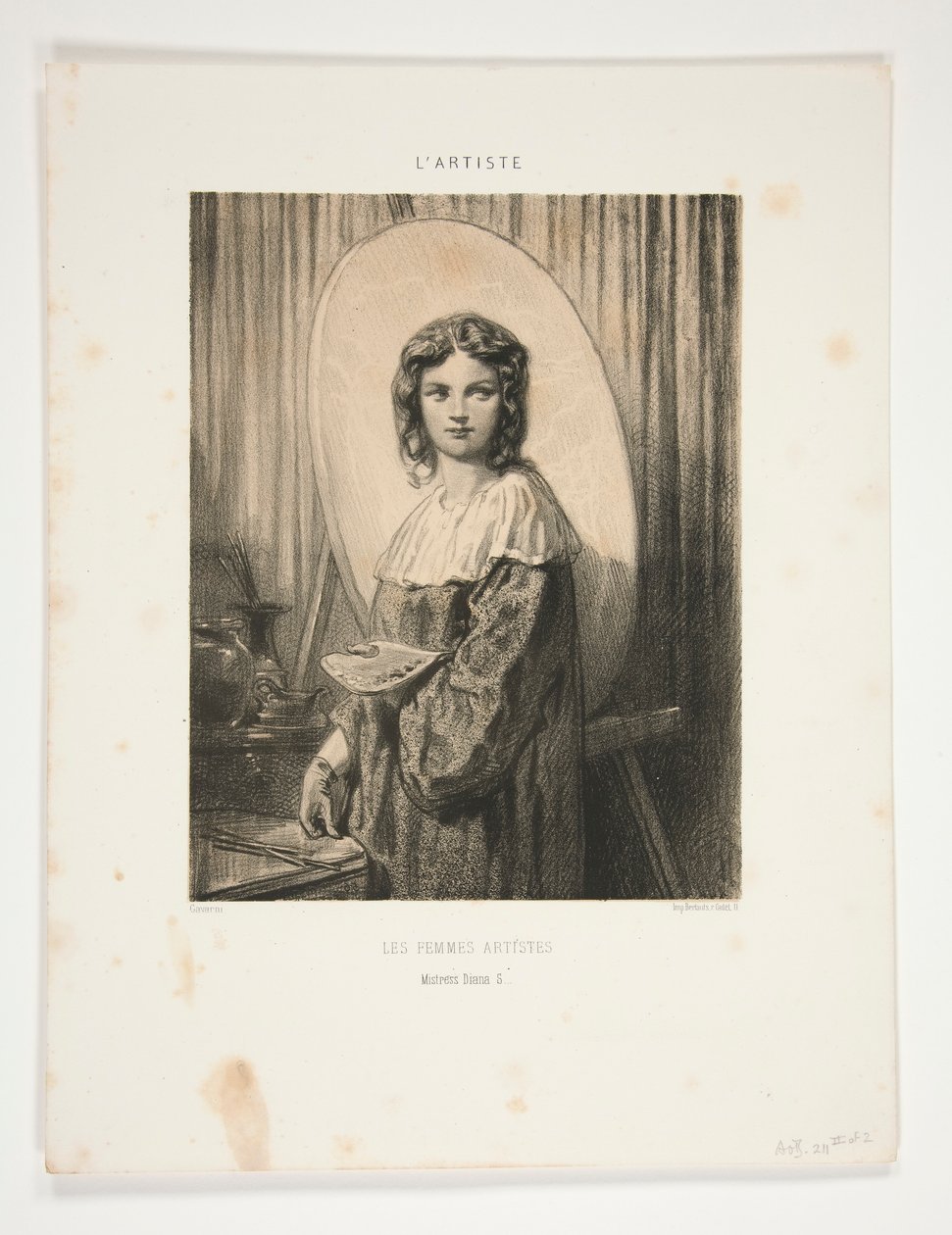 Les Femmes-kunstnere/ elskerinne Diana S av Paul Gavarni