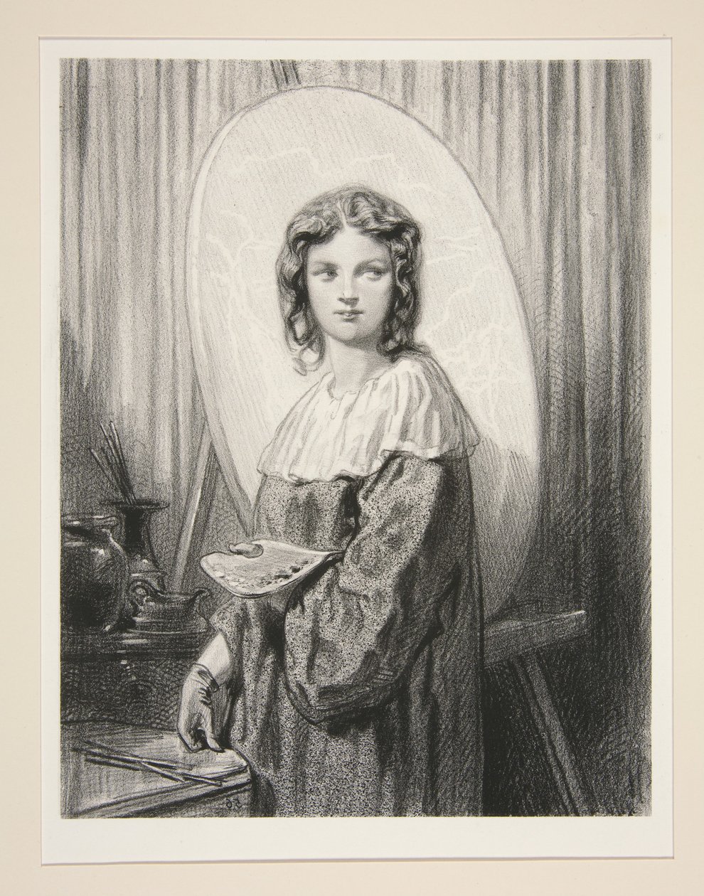 Kvinnelige kunstnere / Mistress Diana S... av Paul Gavarni