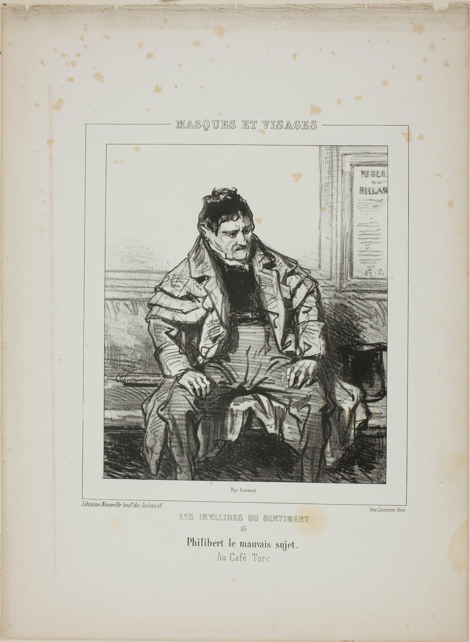 Følelsenes invalider: Philibert, den udugelige av Paul Gavarni