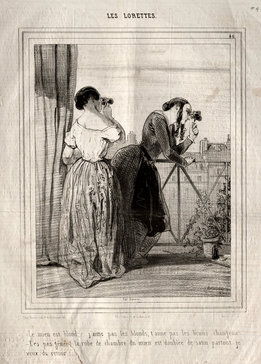 Les Lorettesnorwegian av Paul Gavarni