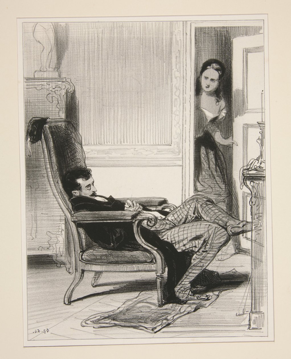 «Lorsque des voluptés on a tari la grappe...» av Paul Gavarni