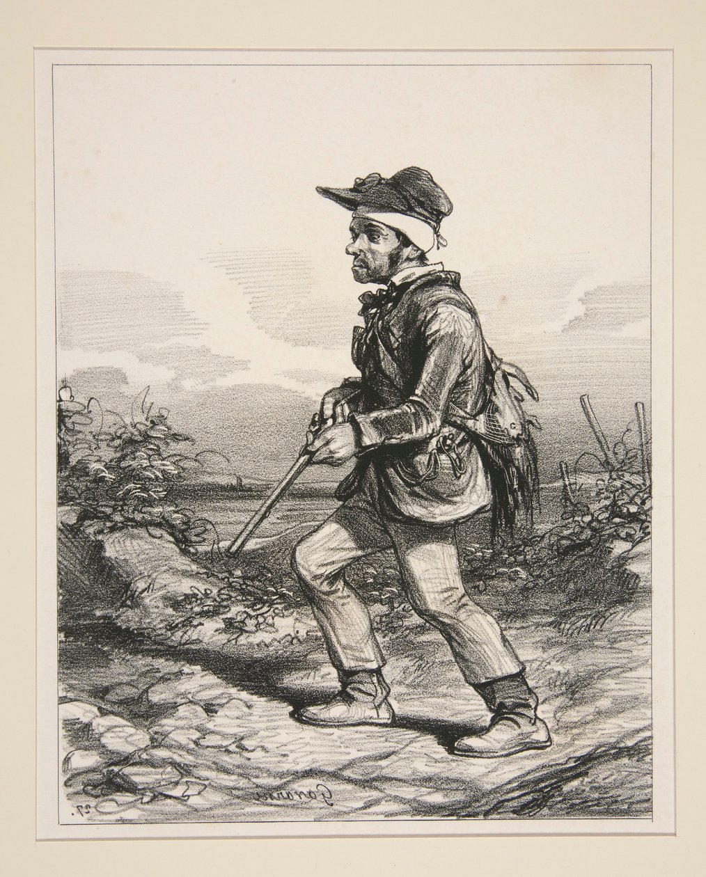 Mr. Gontard, / (fra Clos-Gorju), / Storeier, stemmeberettiget, / på jakt etter l av Paul Gavarni