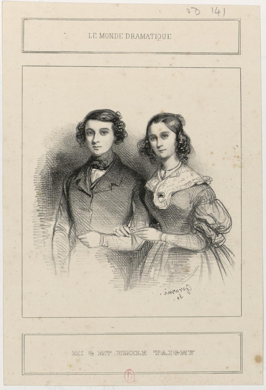Herr og fru Émile Taigny av Paul Gavarni