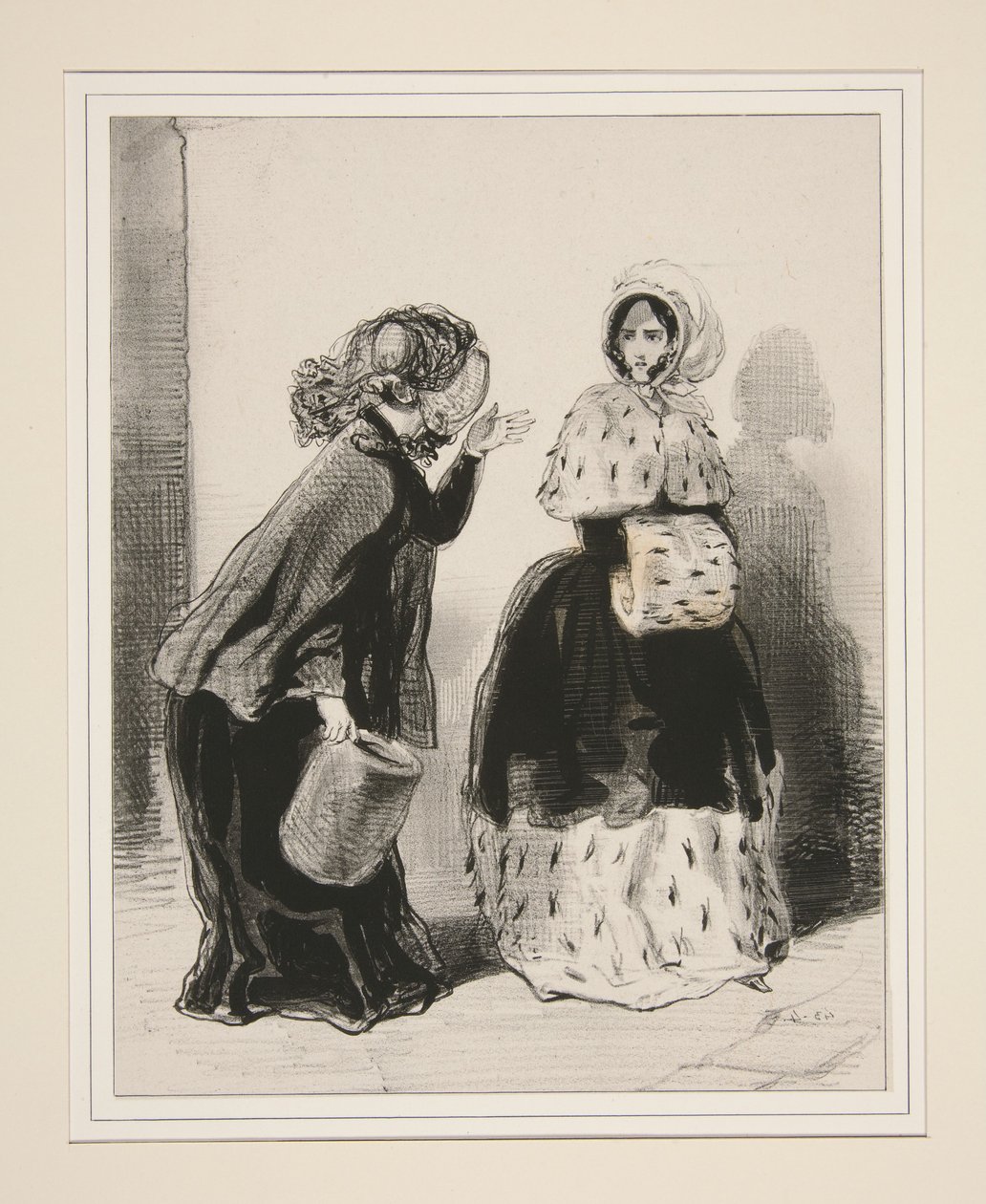 Madame la baronne, disse maskinene ville ikke komme fram hvis monsieur Deres ektemann... av Paul Gavarni