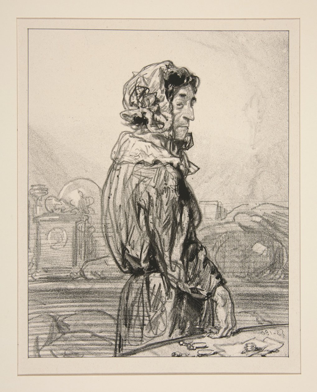 «Madame Abraham.» av Paul Gavarni