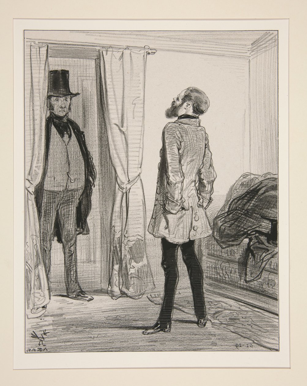 «Herre!... Herre, hos hvem tror De at De er her? - Men...» av Paul Gavarni