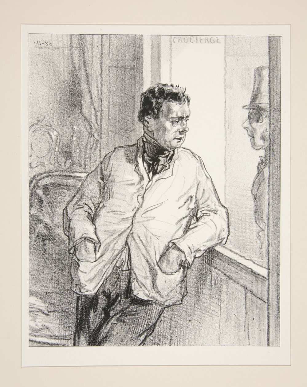 Monsieur de Montmorency? Vær så god... Det har vi ikke her. av Paul Gavarni