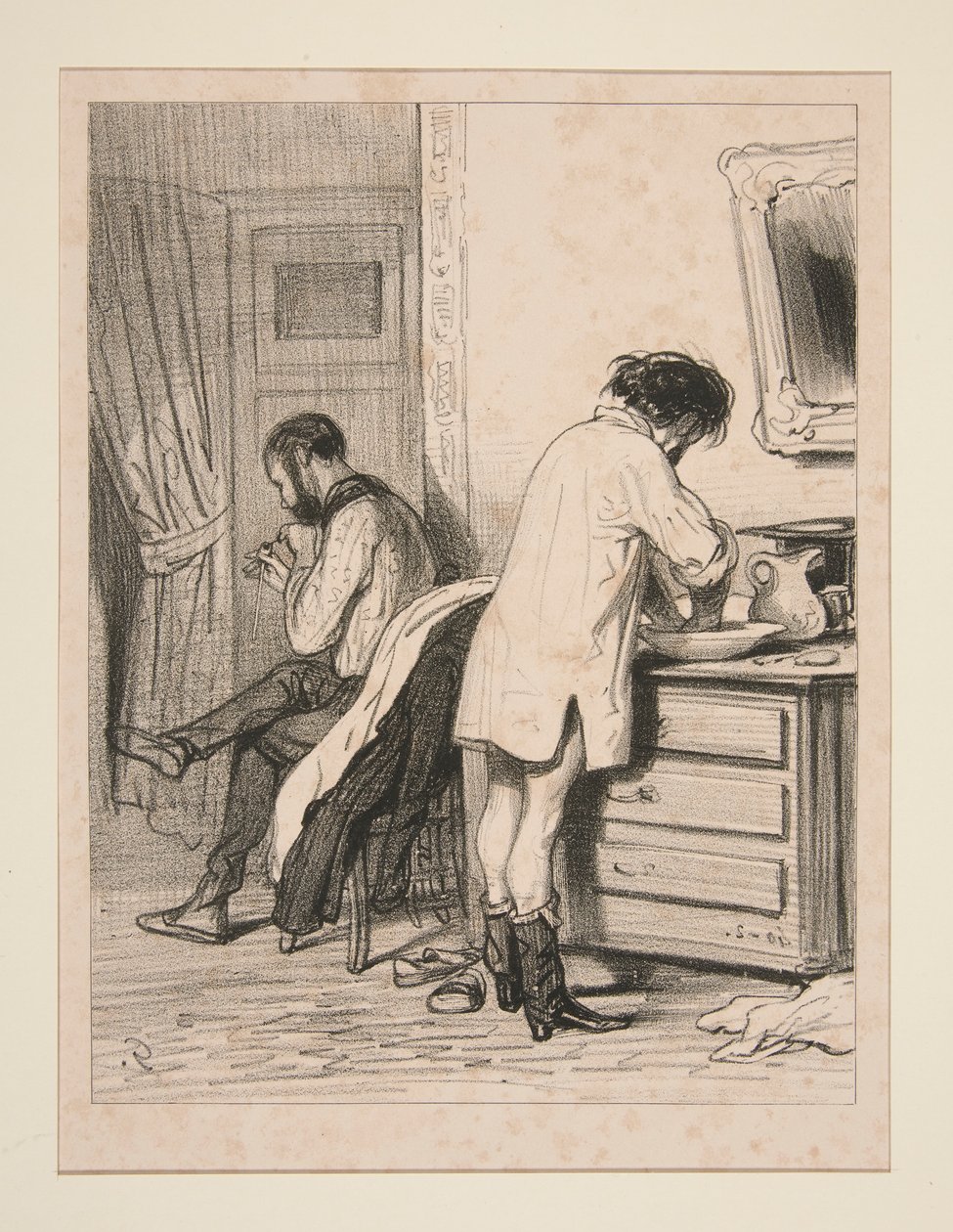 Orestes og Pilade ville gjerne ha dødd der. av Paul Gavarni