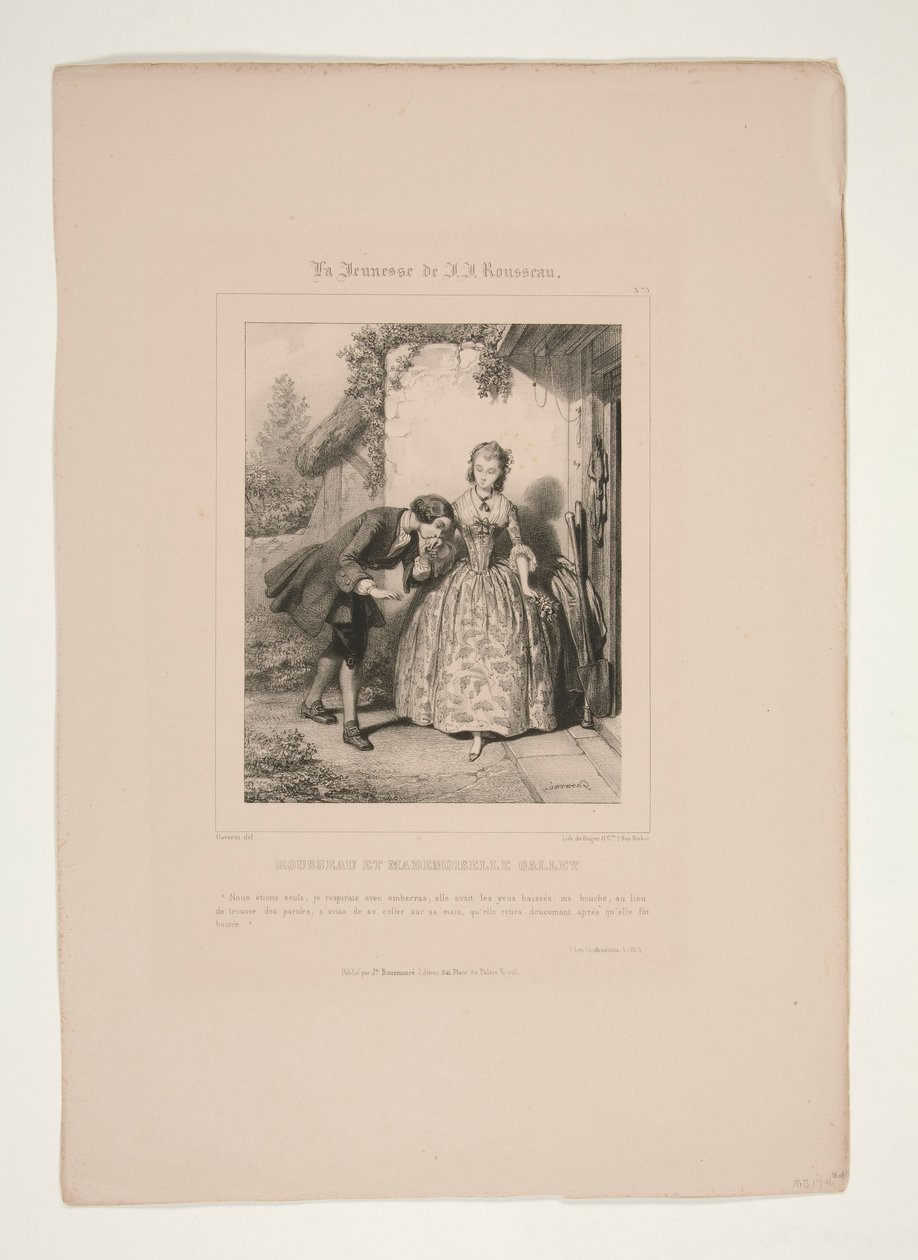 ROUSSEAU OG MADEMOISELLE GALLEY. av Paul Gavarni