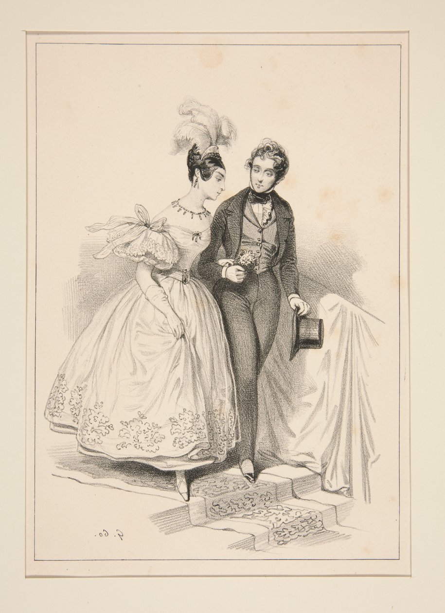 Minne om operaballet til fordel for arbeiderne i Lyon, 6. mai 1837. av Paul Gavarni