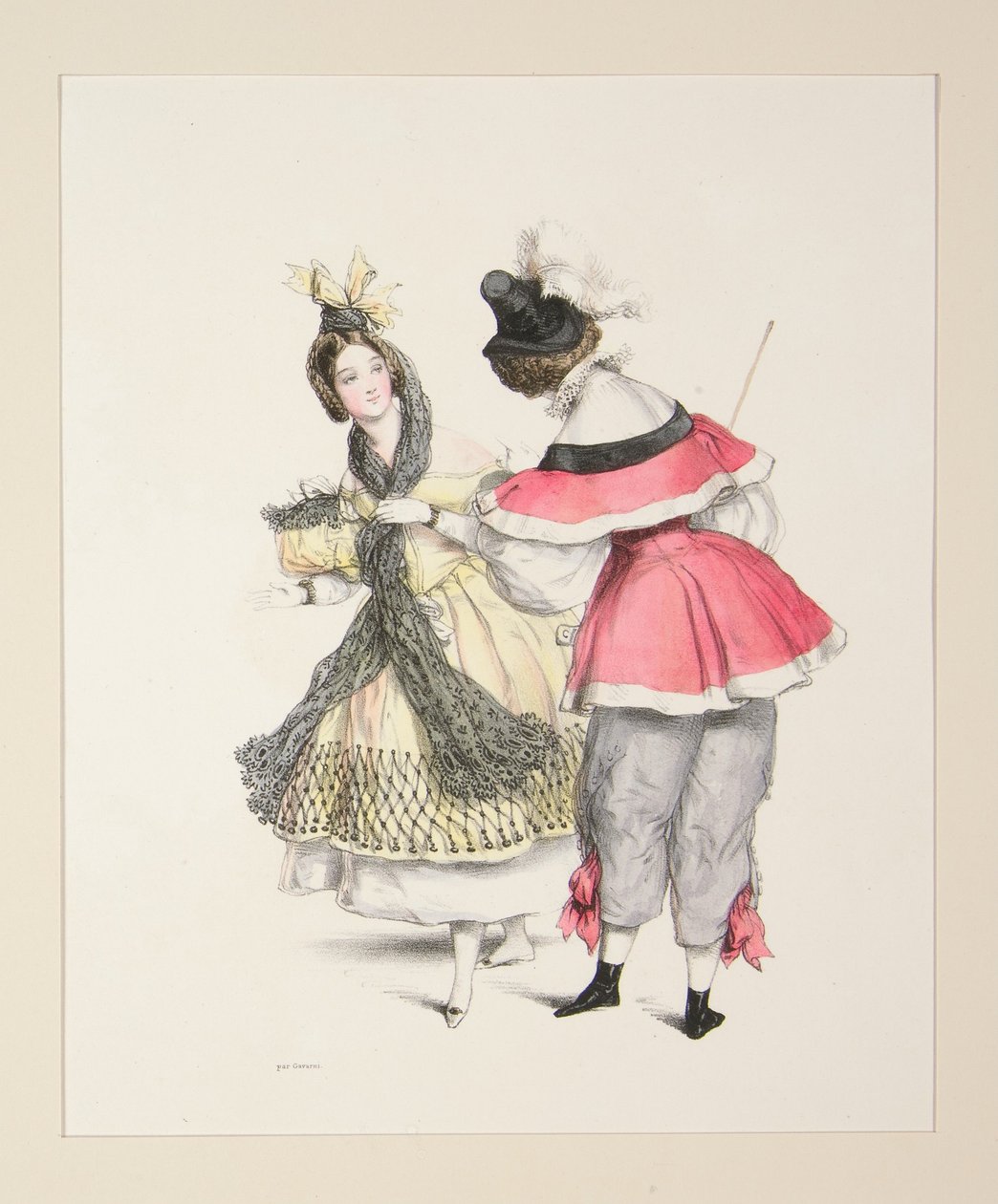 ORIGINALE UTKLEDNINGER til ballene i 1834. Nr. 3 og 4. av Paul Gavarni