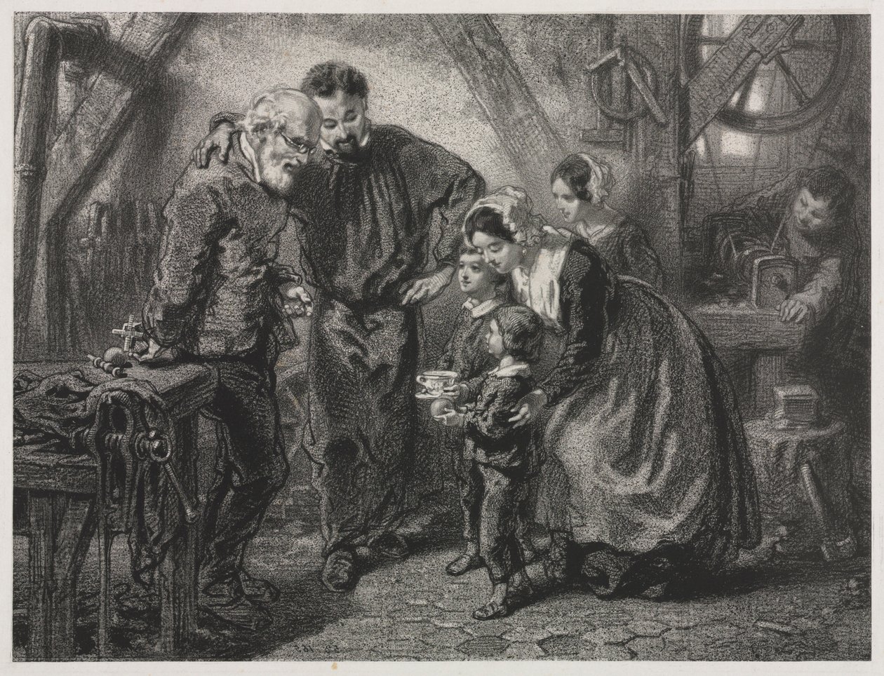 Arbeiderens bursdag. av Paul Gavarni