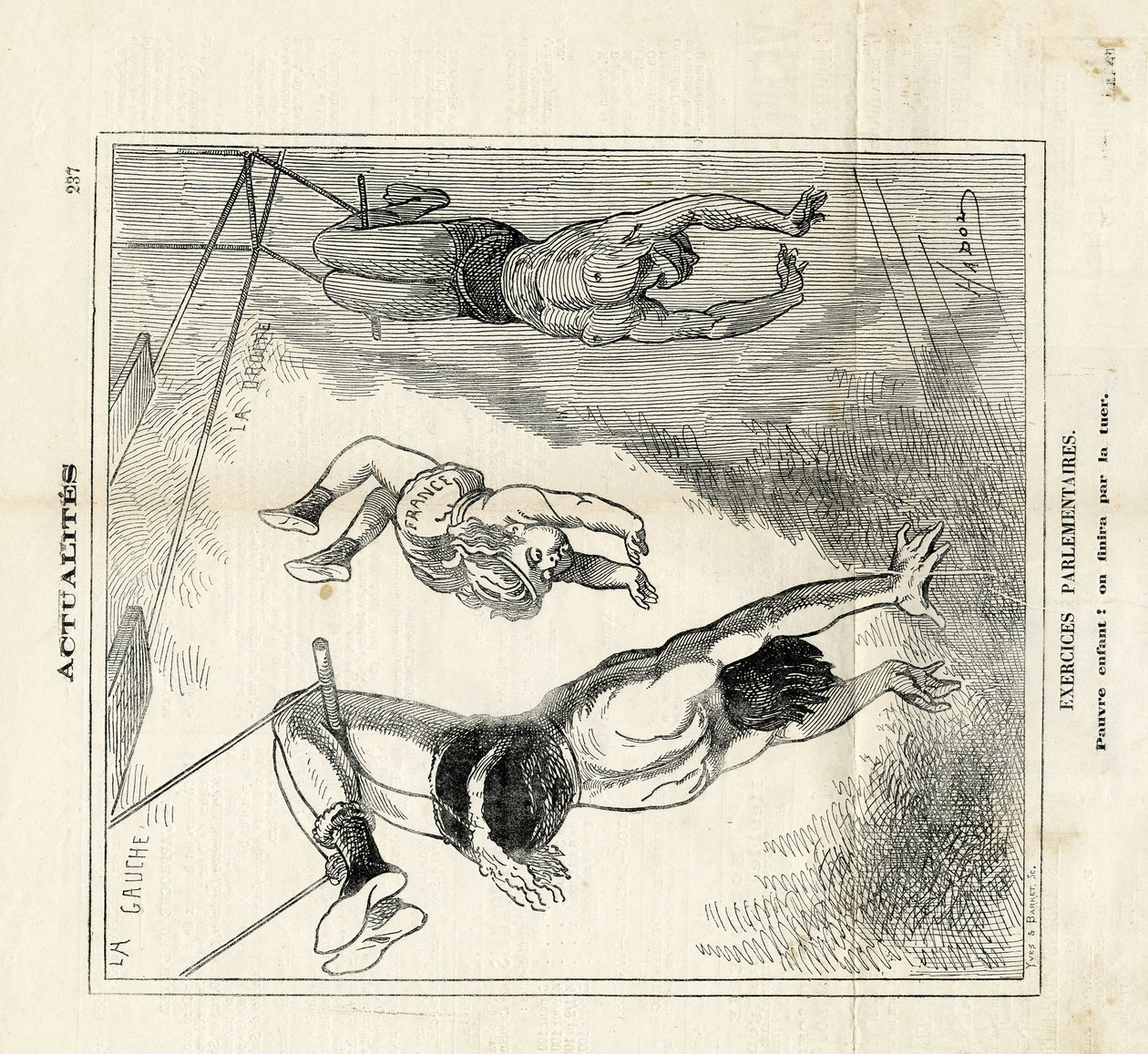 Illustrasjon av Hadol (1835-1875) i Le Charivari av Paul Hadol