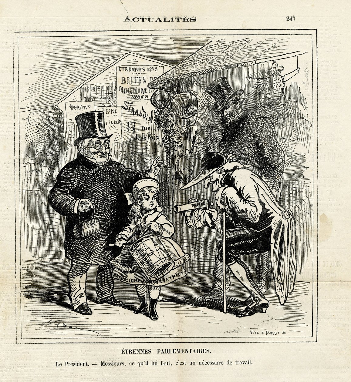 Illustrasjon av Hadol (1835-1875) i Le Charivari av Paul Hadol