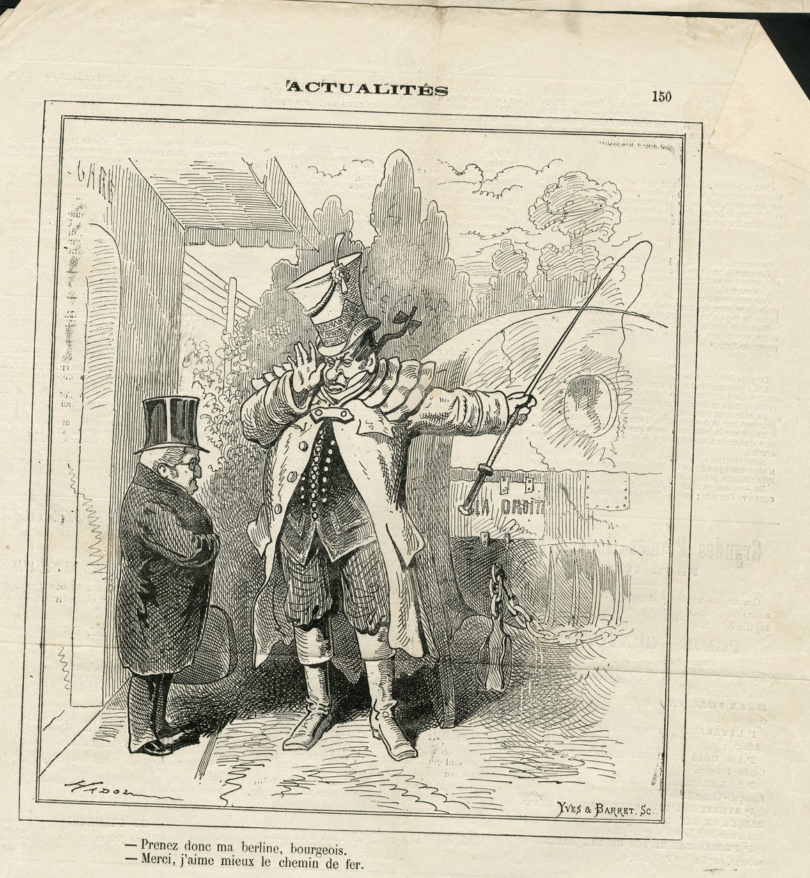 Illustrasjon av Hadol (1835-1875) i Le Charivari av Paul Hadol
