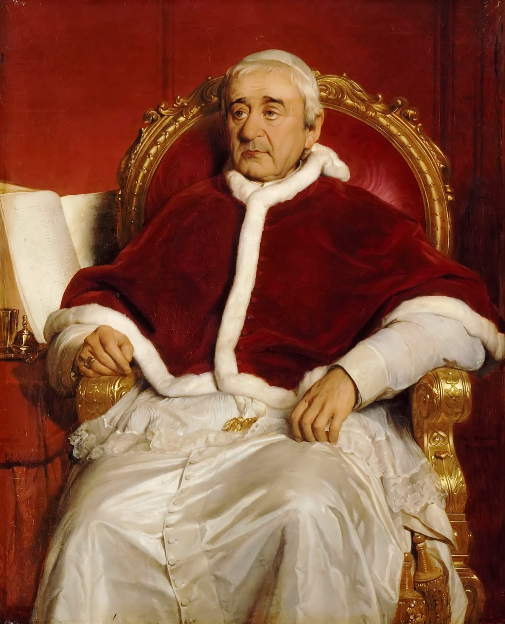 Portrett av pave Gregor XVI 1765-1846 av Paul Delaroche