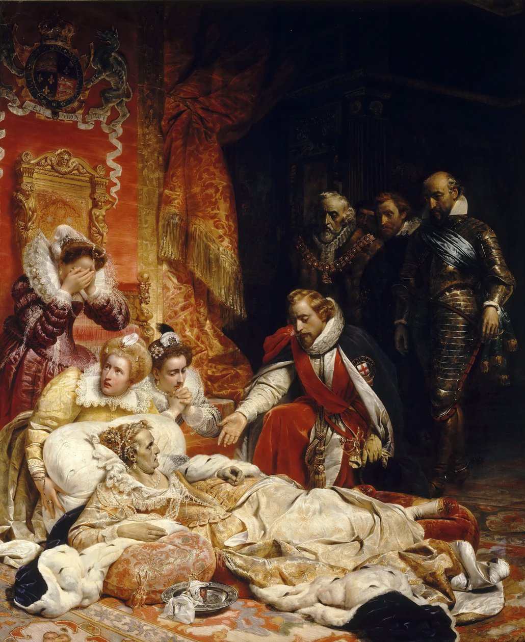 Døden til Elizabeth I, dronning av England av Paul Delaroche