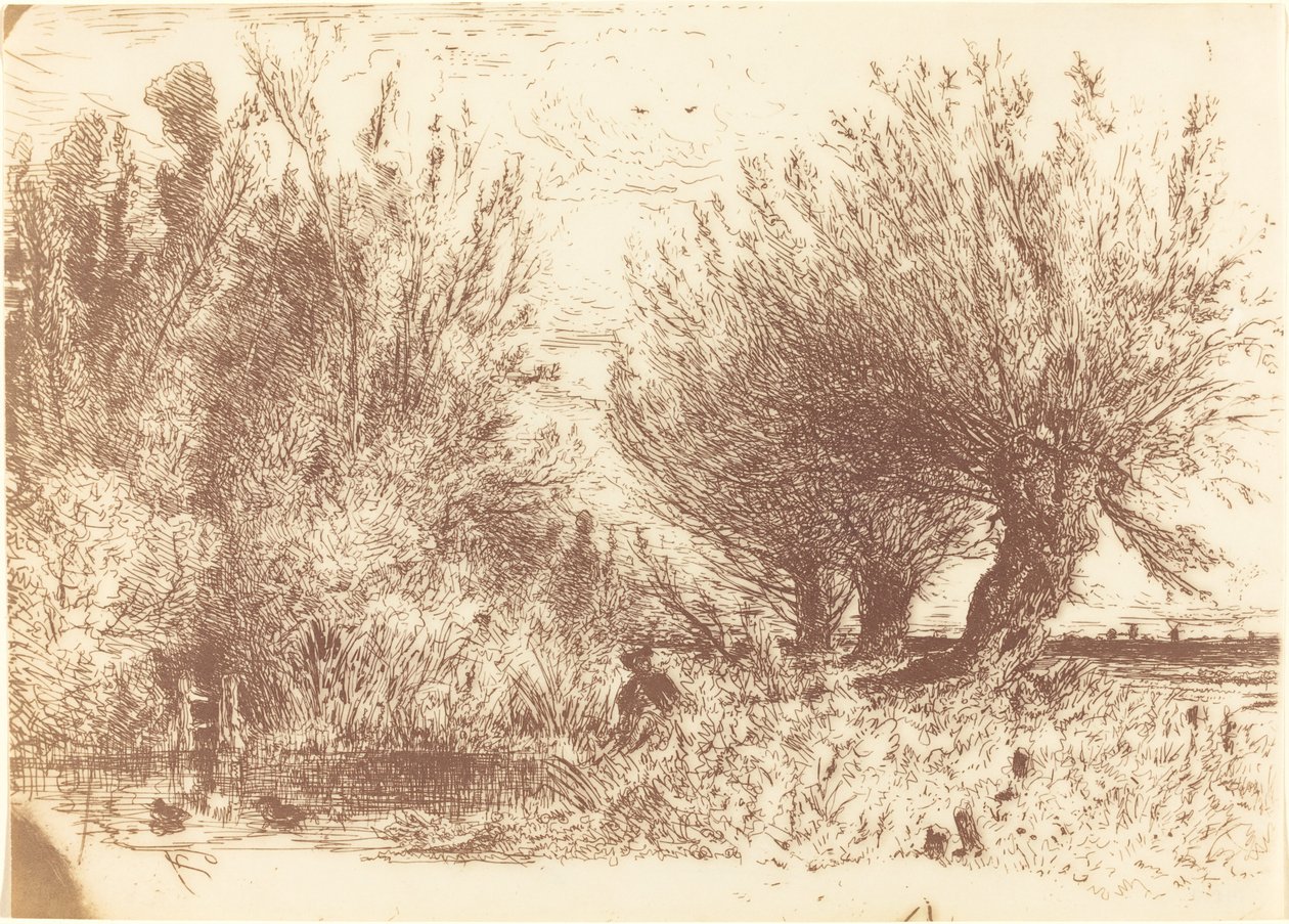 Banks of a River (Bords de Riviere) av Paul Huet
