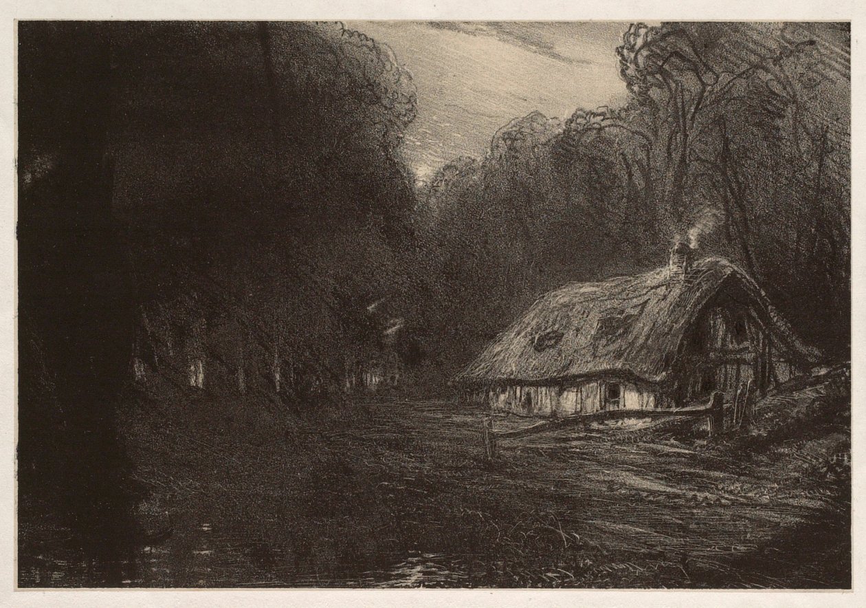 Hytte i skogen av Paul Huet