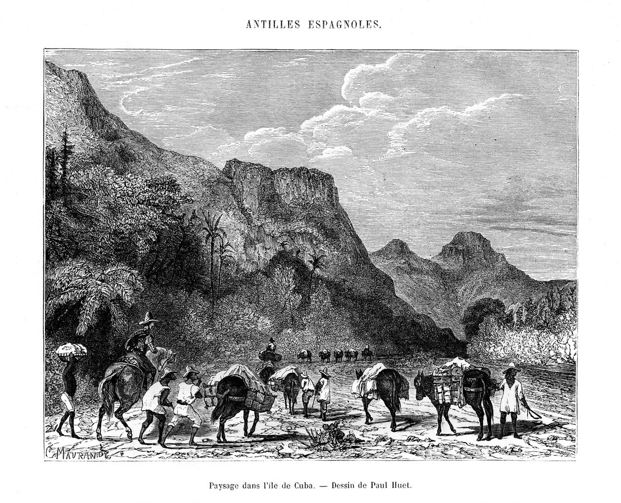 Landskap på øya Cuba, 1800-tallet av Paul Huet