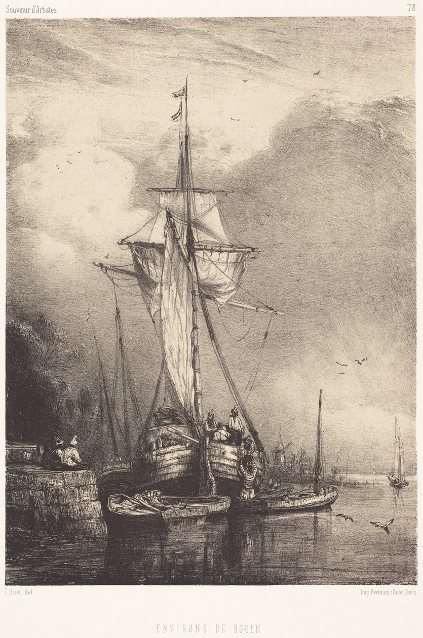 Nær Rouen av Paul Huet