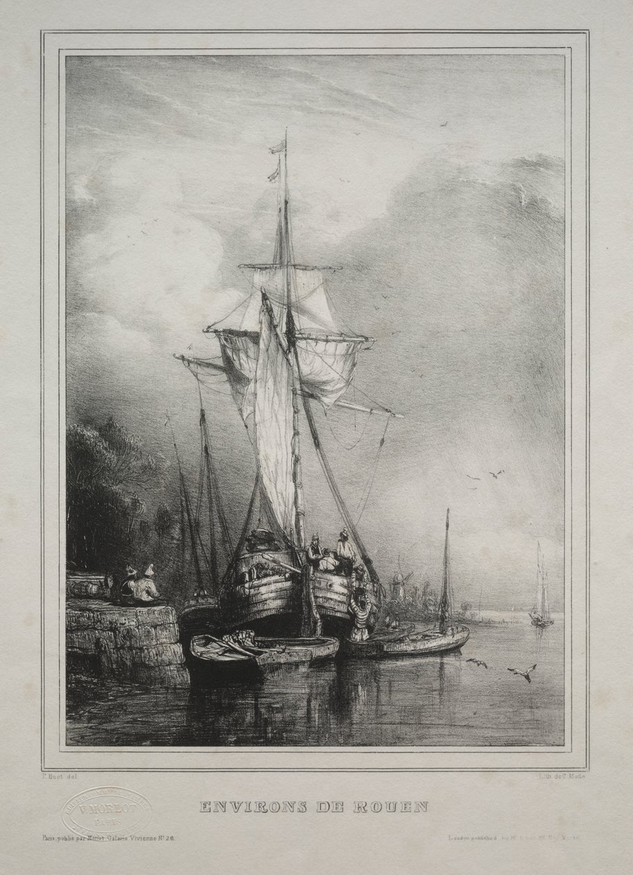 Six Marines: Environs of Rouen, Frankrike av Paul Huet