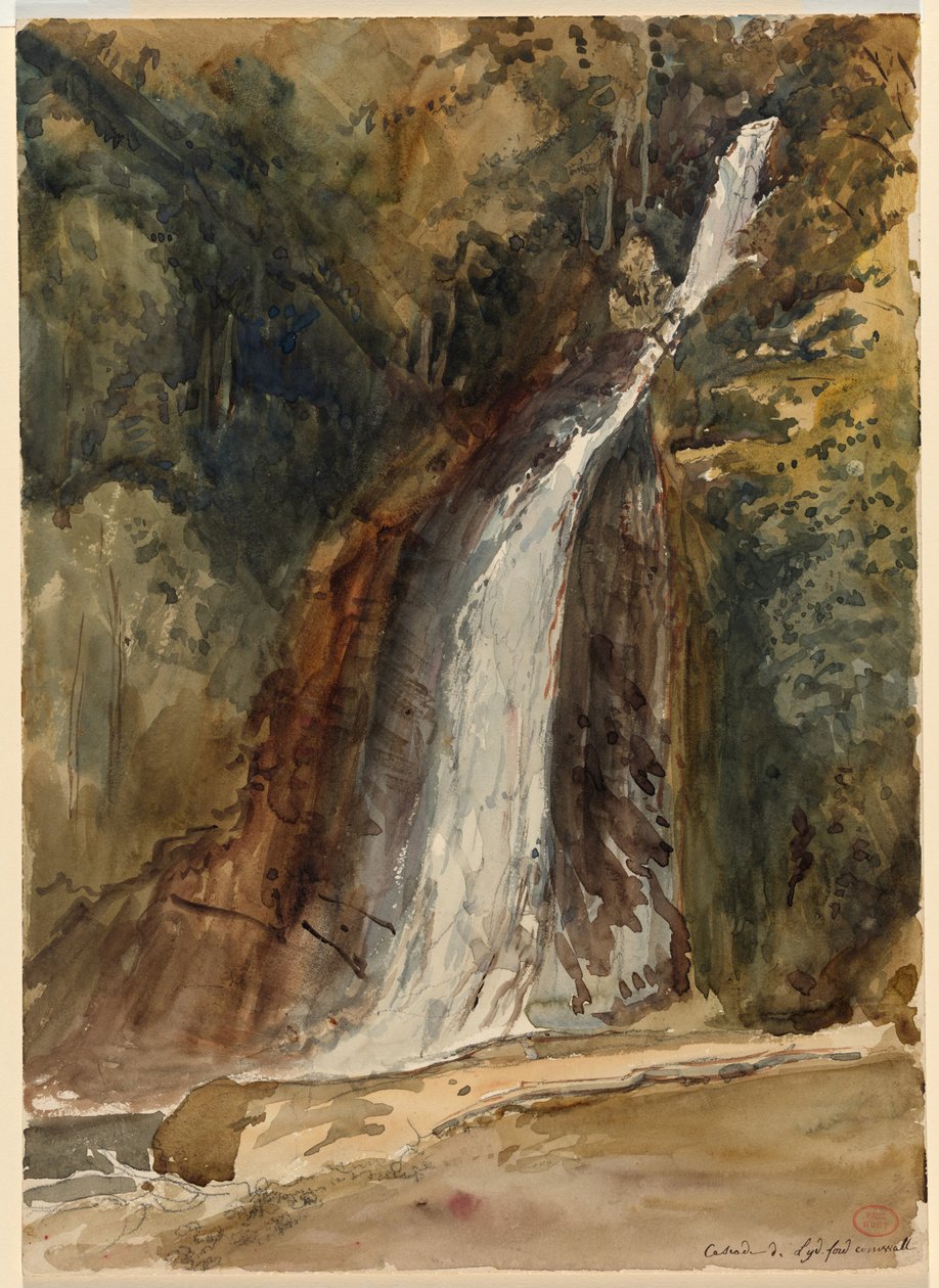 Fossen ved Lydford Gorge, Devon av Paul Huet