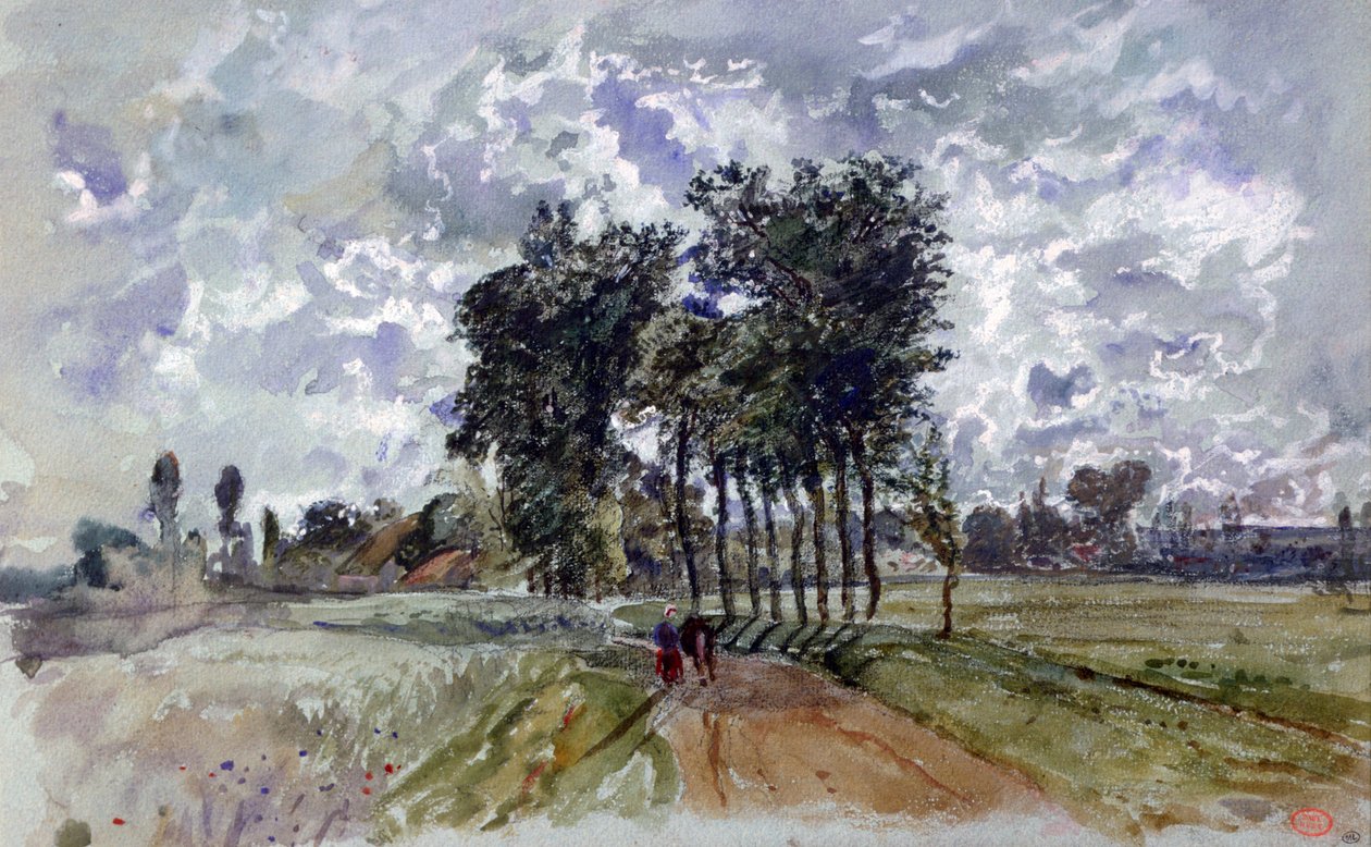 Veien til Crécy, 1857 av Paul Huet