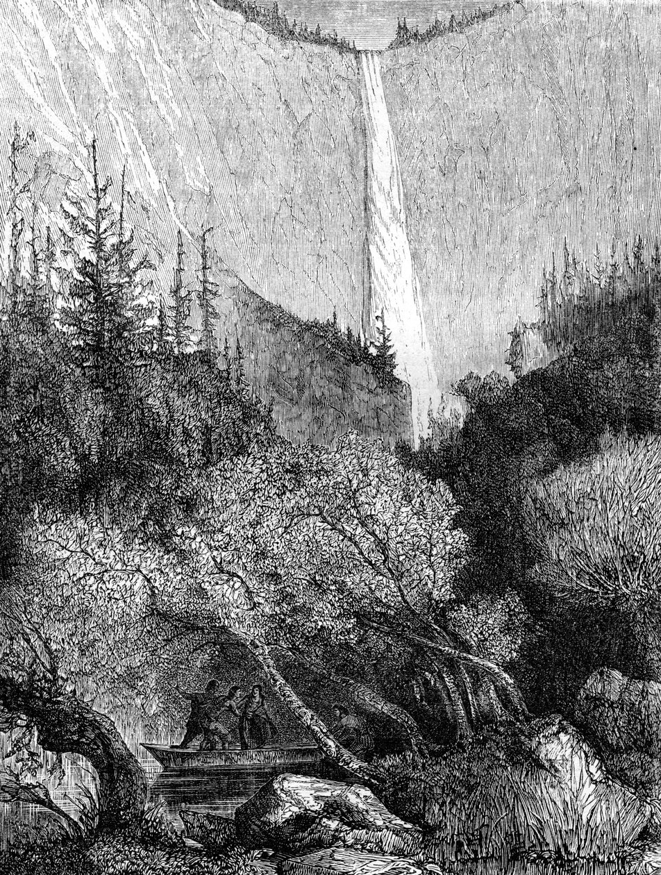 Foss, Yosemite nasjonalpark, California, 1800-tallet. av Paul Huet