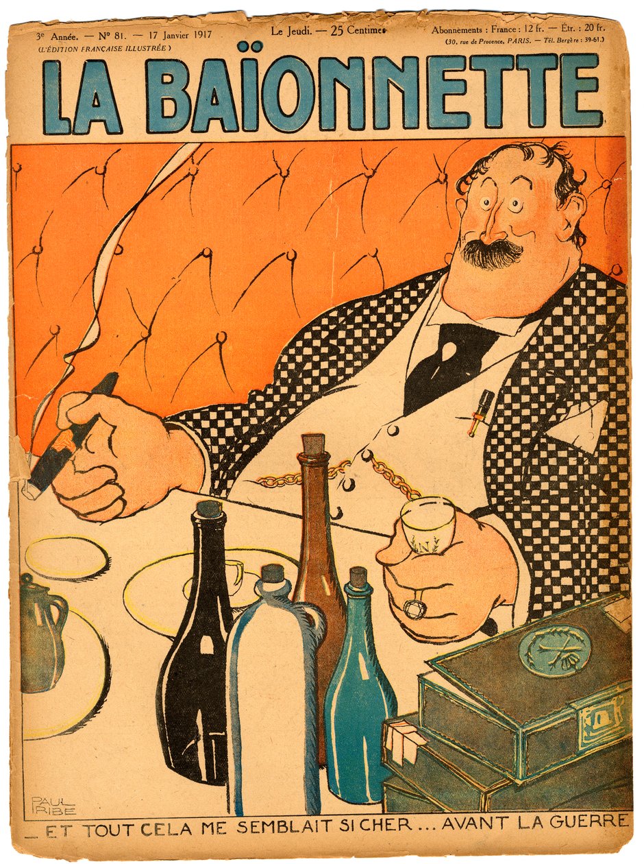 Cover av "" La Baionnette"", Satirical in Colors av Paul Iribe