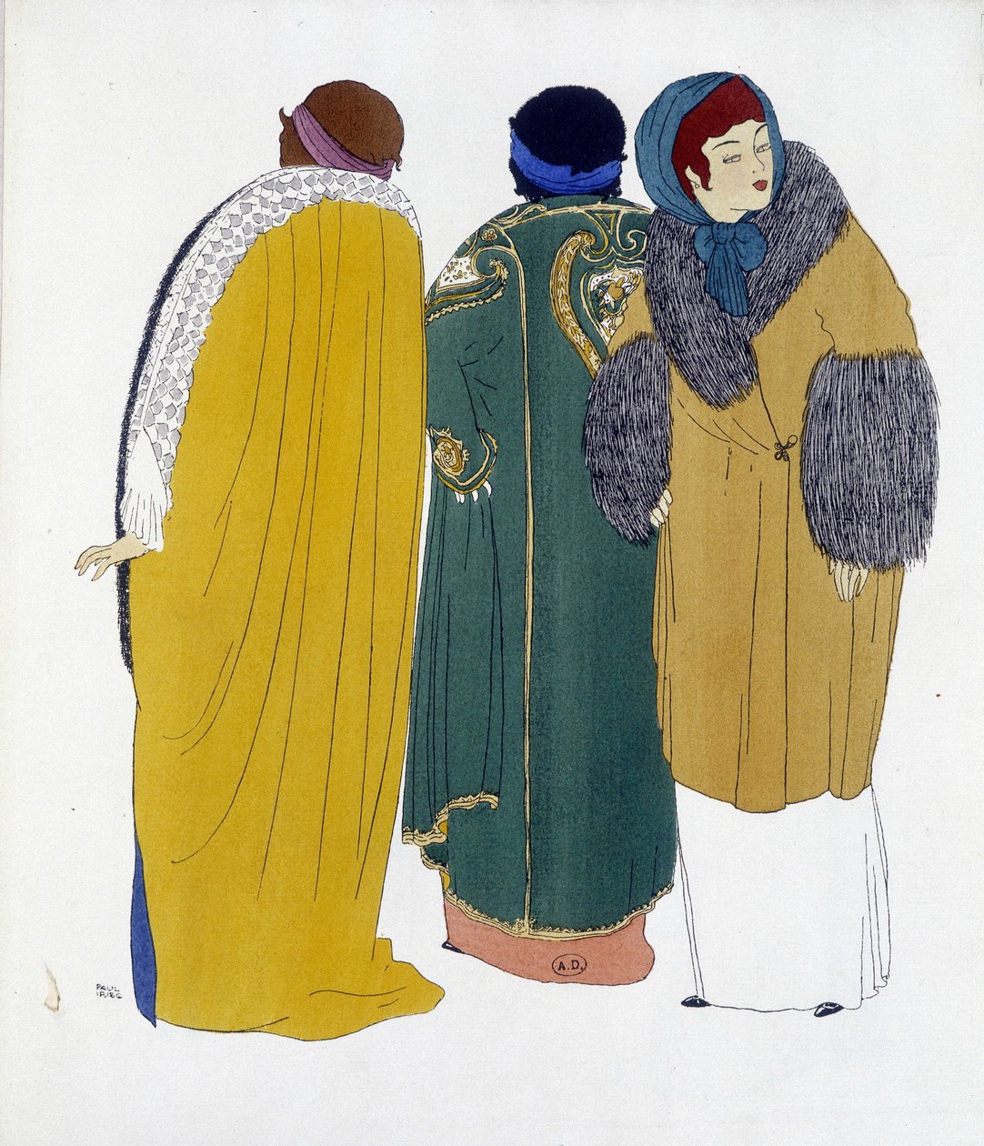 Opprettelsen av Paul Poiret hentet fra "" Les Dresses de Paul Poiret", tegning av Paul Iribe. 1911 av Paul Iribe