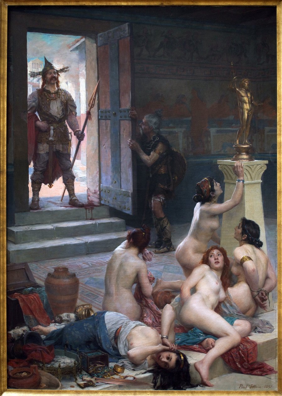 Brenn og hans andel av byttet, maleri av Paul Jamin (1853-1903) av Paul Jamin