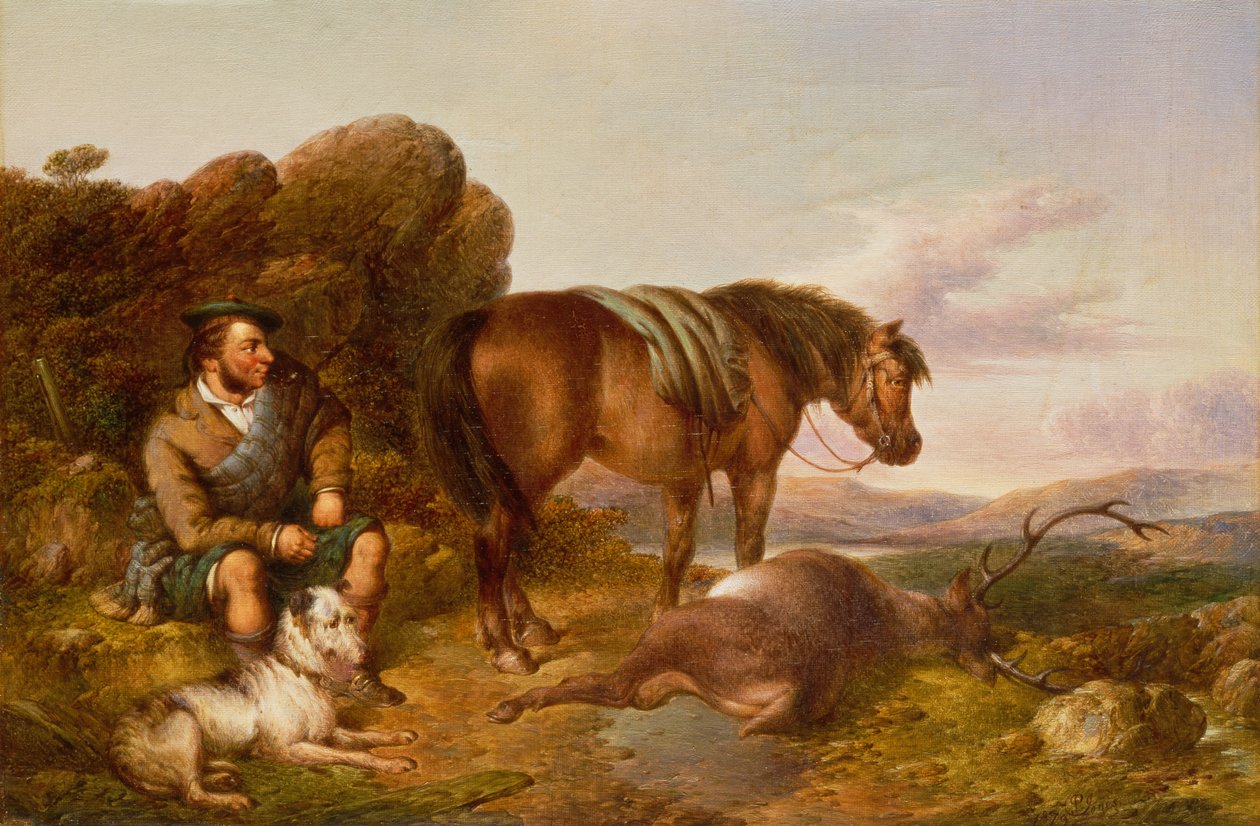In the Highlands (olje på lerret) av Paul Jones