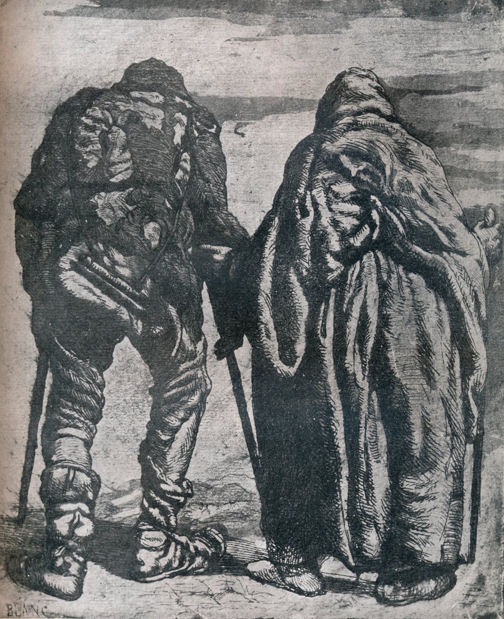 Vagrants, c1800-tallet, 1924 av Paul Joseph Blanc