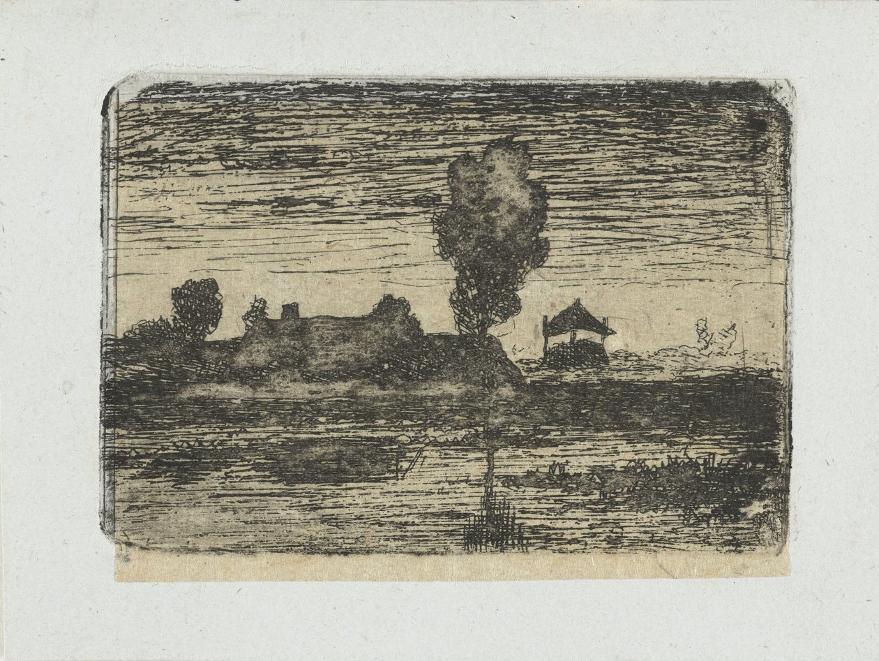 Landskap med høystakk av Paul Joseph Constantin Gabriel