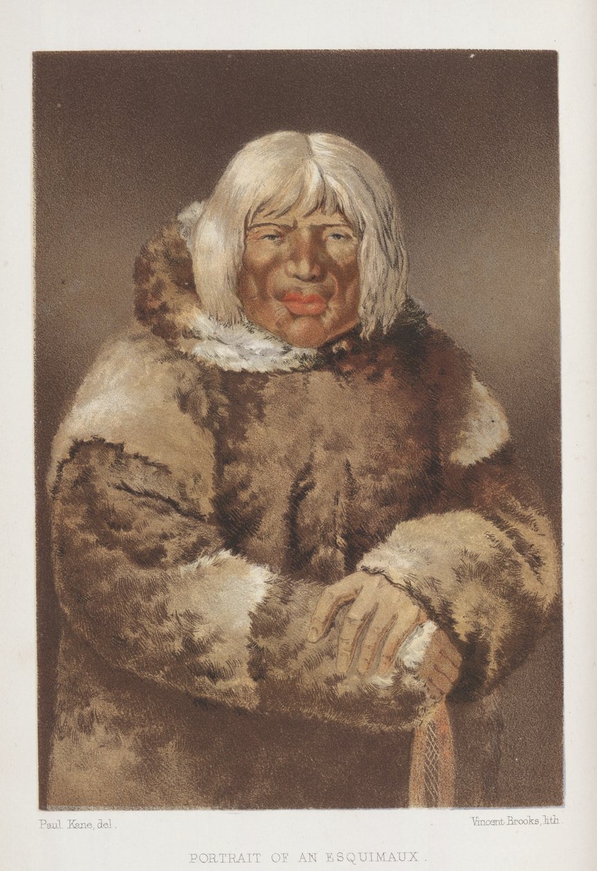 Portrett av en eskimo, pub. 1859 av Paul Kane