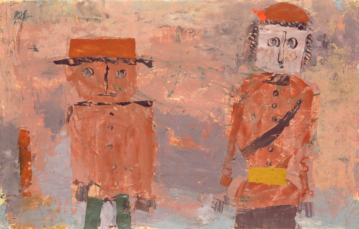 Et brud og brudgom på deres livs høst av Paul Klee