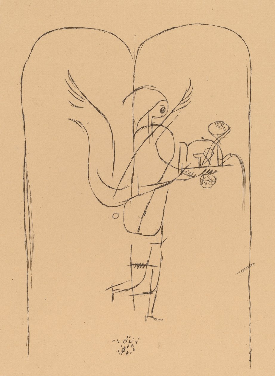 Et geni serverer en liten frokost Et geni serverer en liten frokost, 1920. av Paul Klee