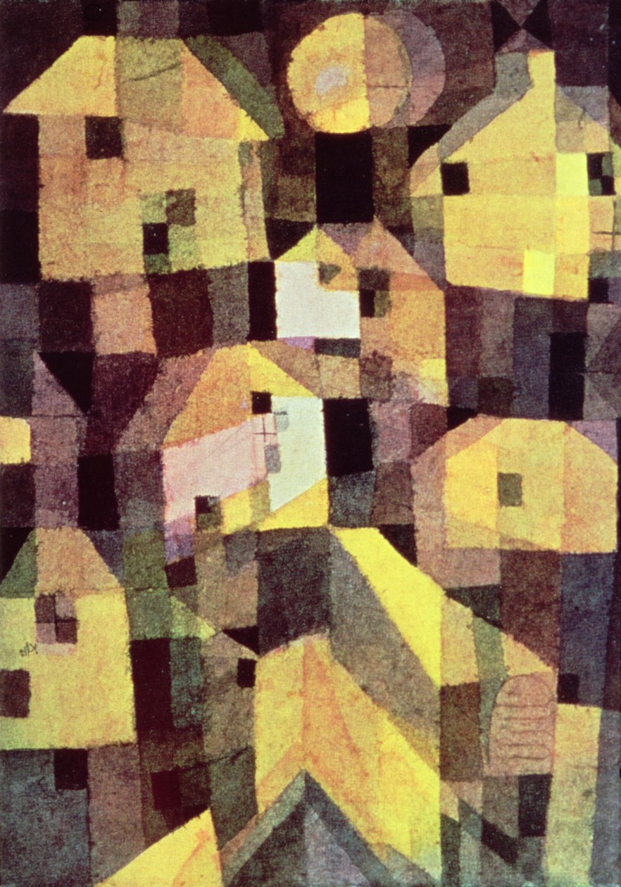 Abstrakt sammensetning av hus av Paul Klee