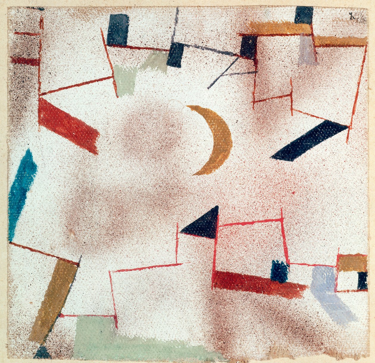 Abstrakt med halvmåne av Paul Klee