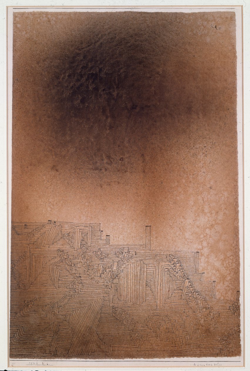 Adrasteapolis (blekk og akvarell, 1900-tallet) av Paul Klee