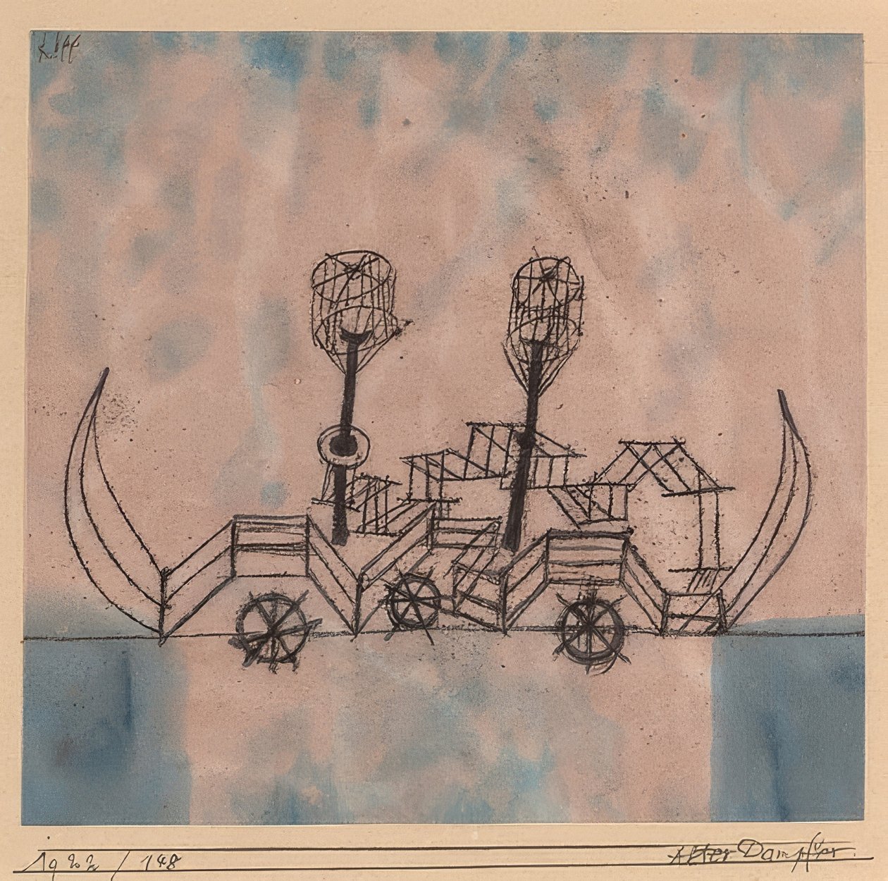 Gammel dampbåt. 1922 av Paul Klee