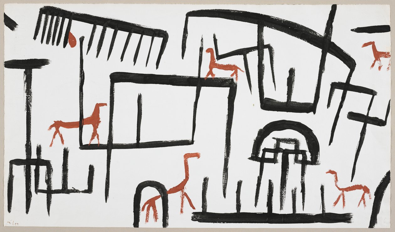 Dyr i en innhegning av Paul Klee