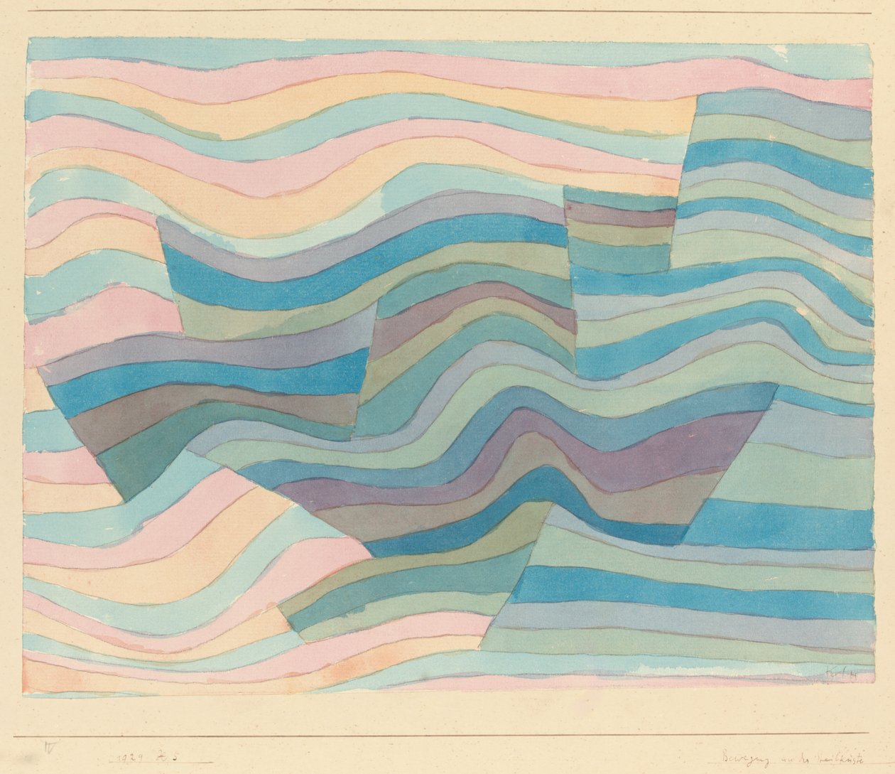 Bevegelse på den bratte kysten av Paul Klee