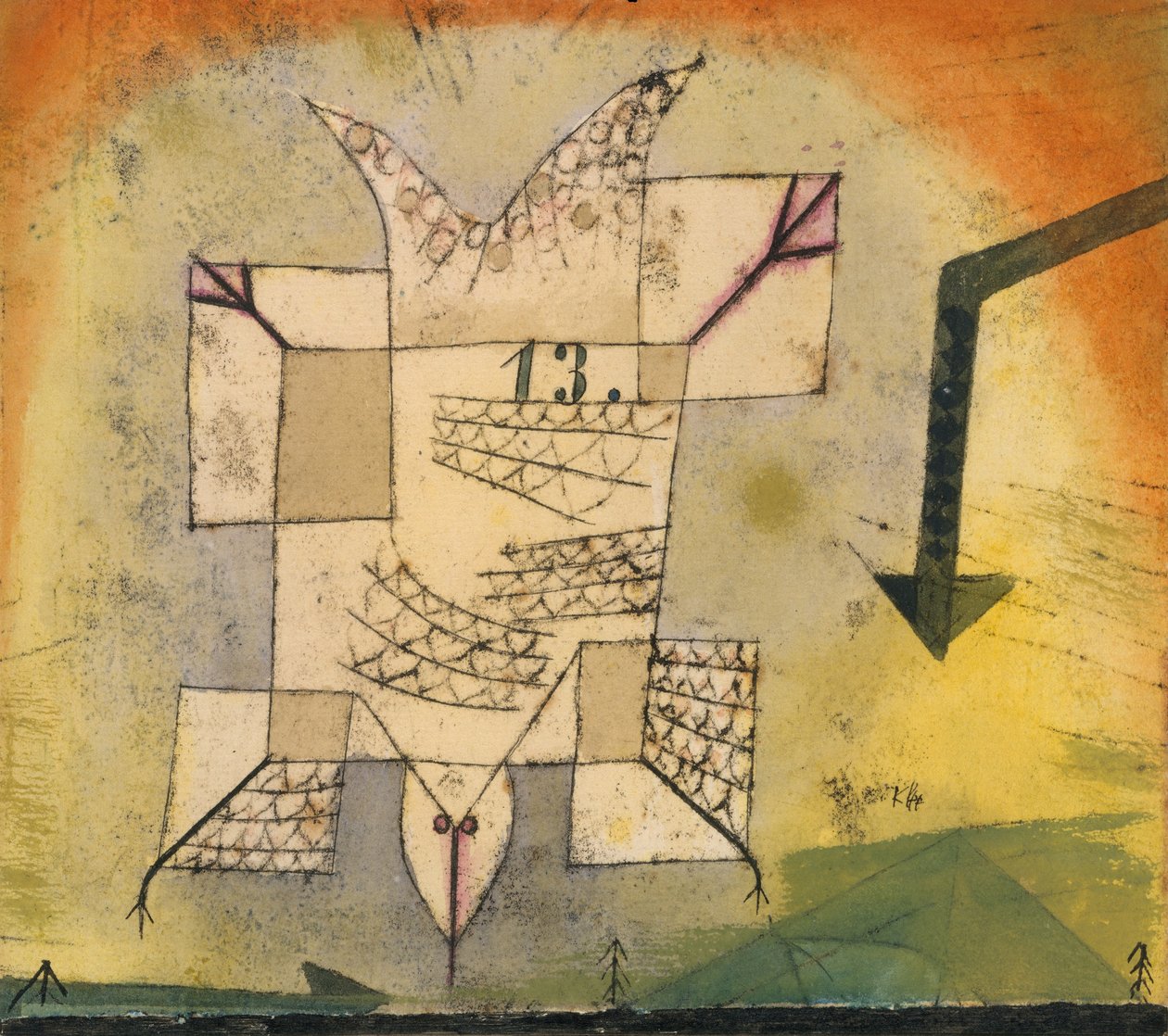 Fuglekrasj av Paul Klee